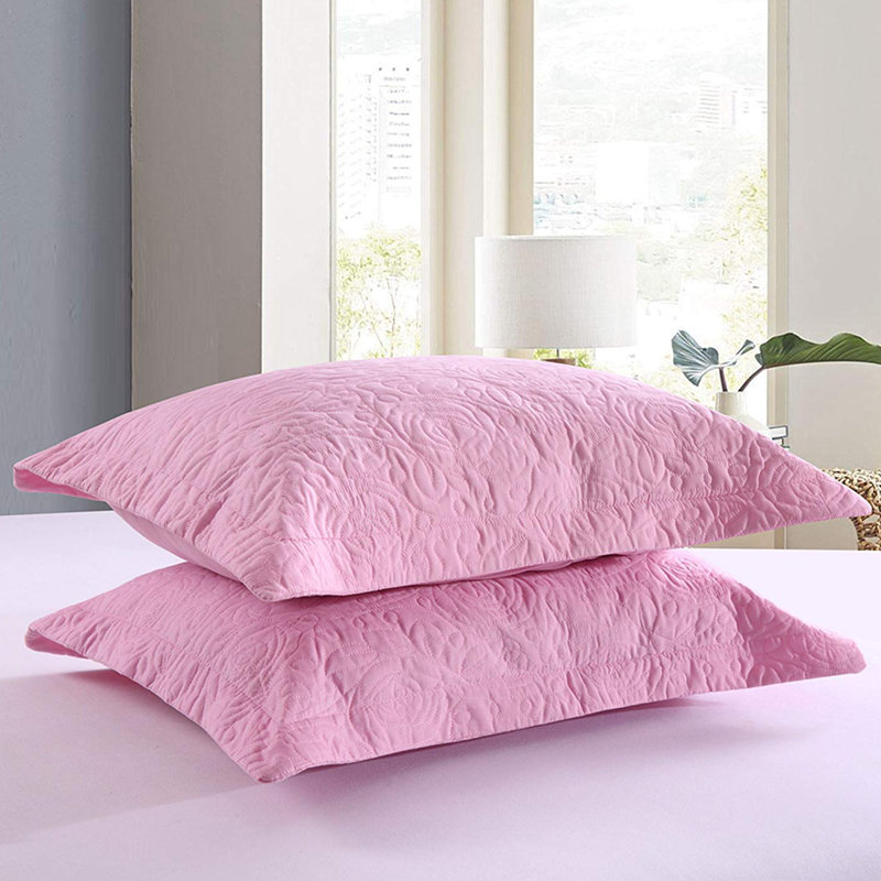 Peach Fuzz Embroidered Hypoallergenic Cotton Pillow Shams