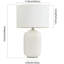  Lampe de table campagnarde moderne en céramique 1 lumière 19,2 po avec abat-jour en lin Gillermo pour chambre à coucher, salon, table de chevet