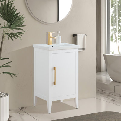 Single Bathroom Vanity with Ceramic Top
