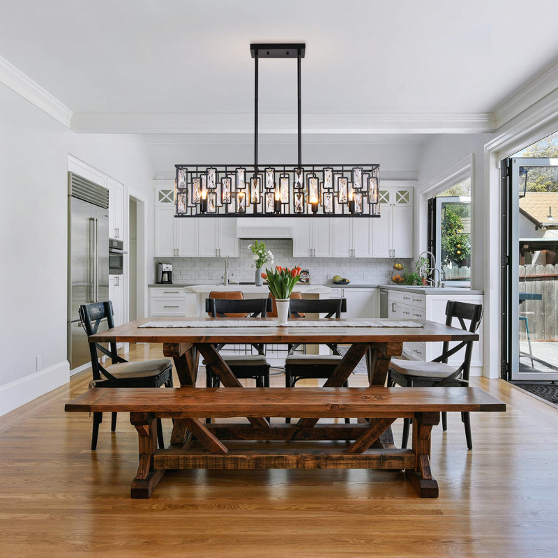 Bolton 5 - Light Crystal Kitchen Island Linear Chandelier