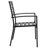Outdoor 3-piece Iron Bistro Set, Powder-coated Finish, Black