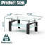 Ensemble de 3 tables de salon modernes en verre, comprenant une table basse, une table d'appoint et une console, avec 2 niveaux de rangement, plateaux en verre trempé de 10 mm et structures en métal.-1505250704