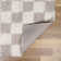 Atiran Checkered Shag Beige Area Rug