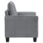 Fauteuil d'appoint rembourré à accoudoirs roulés gris Dixon