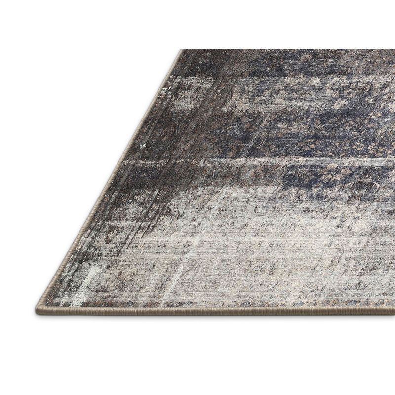 Tapis traditionnel gris / mauve Androscogin, Rectangle 5 pi x 8 pi
