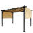 12 pi. L 9 pi. D Pergola en acier avec auvent-97566303