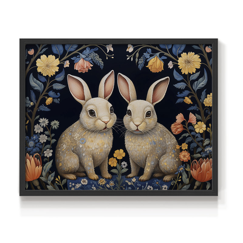 Faune - XXIX - Reproduction encadrée - Restickable, H 11 po x l 14 po, Noir, noir, noir, noir