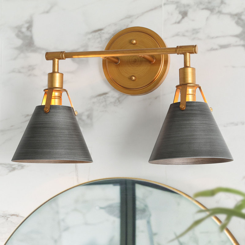 Bianco 2 - Light Dimmable Vanity Light, Gray/Gold