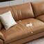 Causeuse coussin orange en cuir véritable