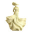 Sculpture femme abstraite moderne avec rose 10,43 "H - Art décoratif en résine pour le salon ou le bureau