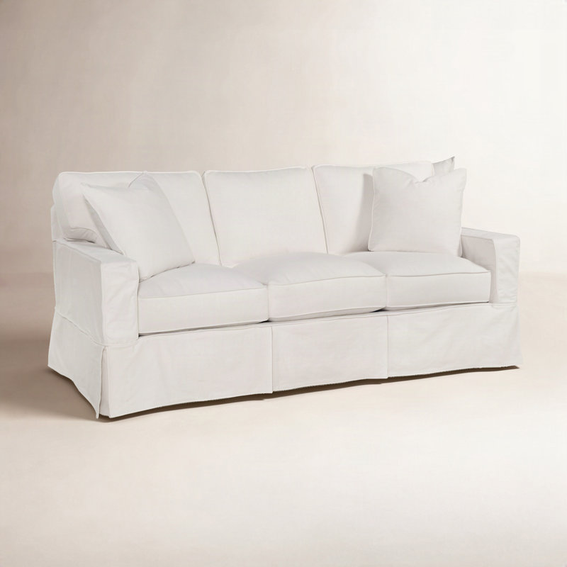 Gramercy Park 81'' Slipcovered Sofa, Air Dream Mattress, Basic Beige; 0317-85