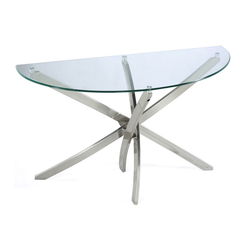 Ruka 48'' Glass Top Console Table