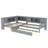 L-shaped Platform Bed Twin Size with Trundle, Solid Wood Platform Bed with Storage Drawers and Shelves, No Spring Box Needed-409637374