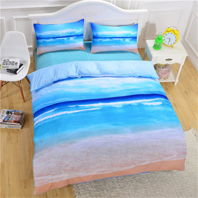 Ensemble de housse de couette Beach Lines 3D