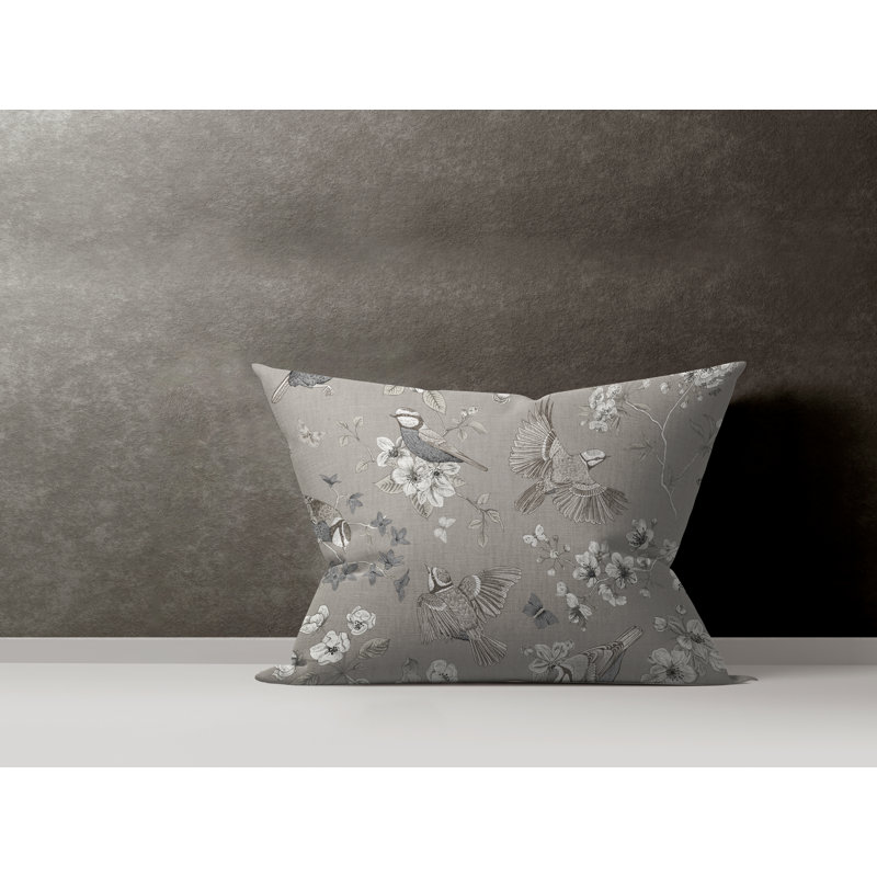 Housse et insert de coussin en coton Cosette, Gris