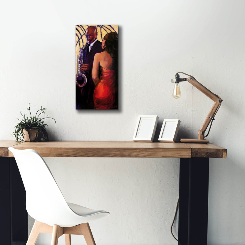 " Sax Seduction " by Monica Stewart, 24" H x 12" W x 0.75" D