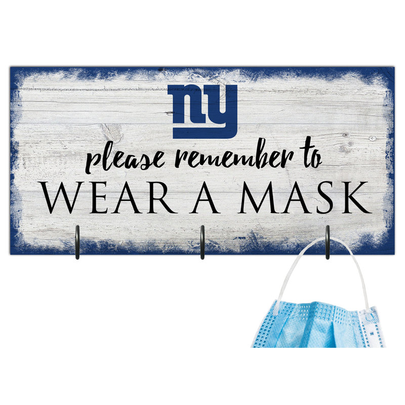 3 - Hook Wall Mounted Coat Rack, New York Giants