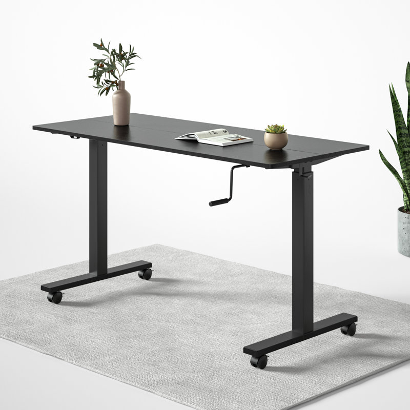 Bureau pour travailler debout à hauteur réglable, Noir / noir
