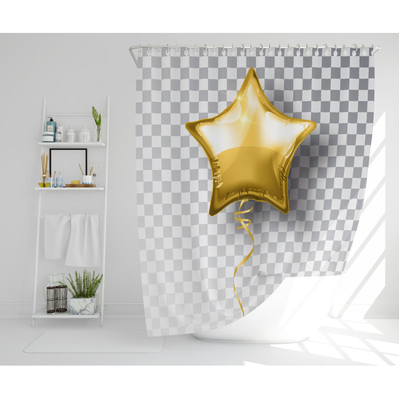 Donegan Polyester Shower Curtain, 168cm H x 168cm W