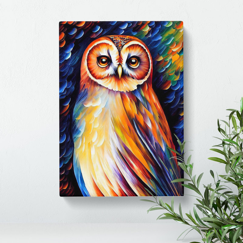 Portrait Of A Barn Owl - Wrapped Canvas, 60cm H x 40cm W