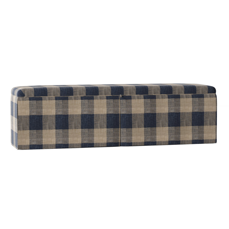 Ryan Upholstered Storage Bench, 21" H x 48" W x 18" D, Robyn Melon, Black