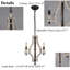 Lustre style îlot de cuisine 3 lumières avec détails en fer forgé Vintage Farmhouse-1076977262