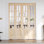 Porte pliante en verre et bois massif 8-Lite avec trousse de quincaillerie d'installation