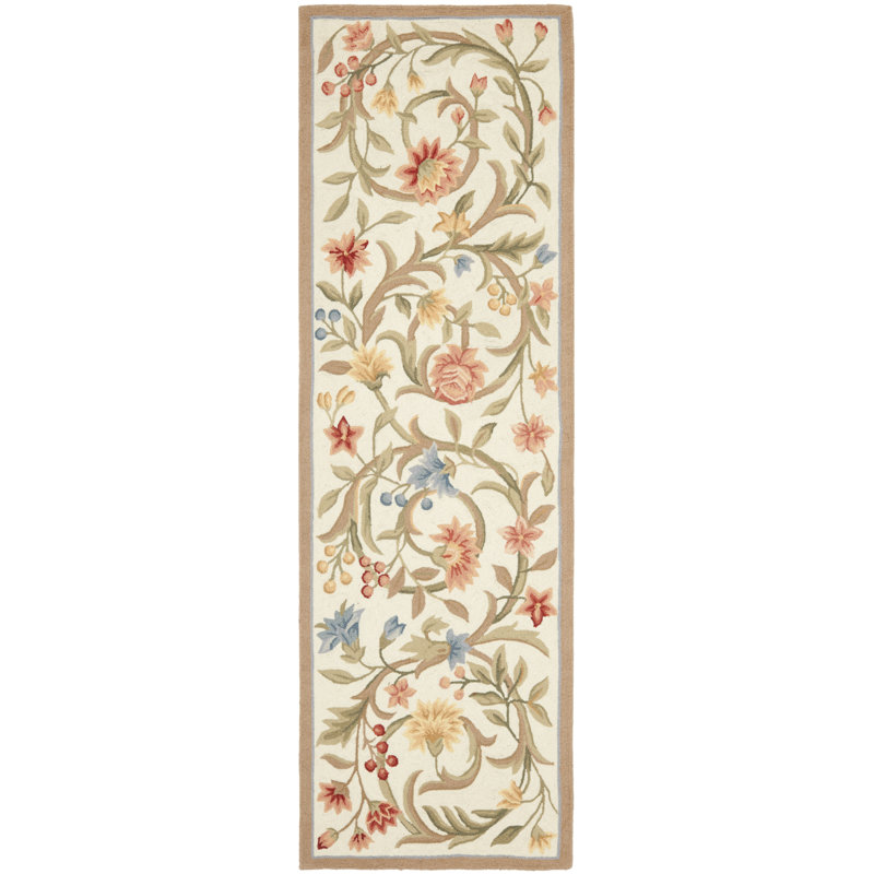 Hollander Handmade Hooked Wool Area Rug, Runner 2'6" x 14'