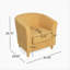 Fauteuil demi-tonneau de 29 po de largeur Dorset-98592961-109488642
