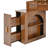 Corner Makeup Vanity with Tri-Fold LED Mirror and Comfy Stool
