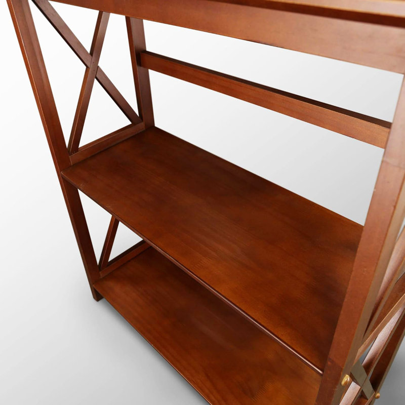Bibliothèque étagère en bois massif, Noyer, H 34 po x l 29,5 po x P 11,75 po