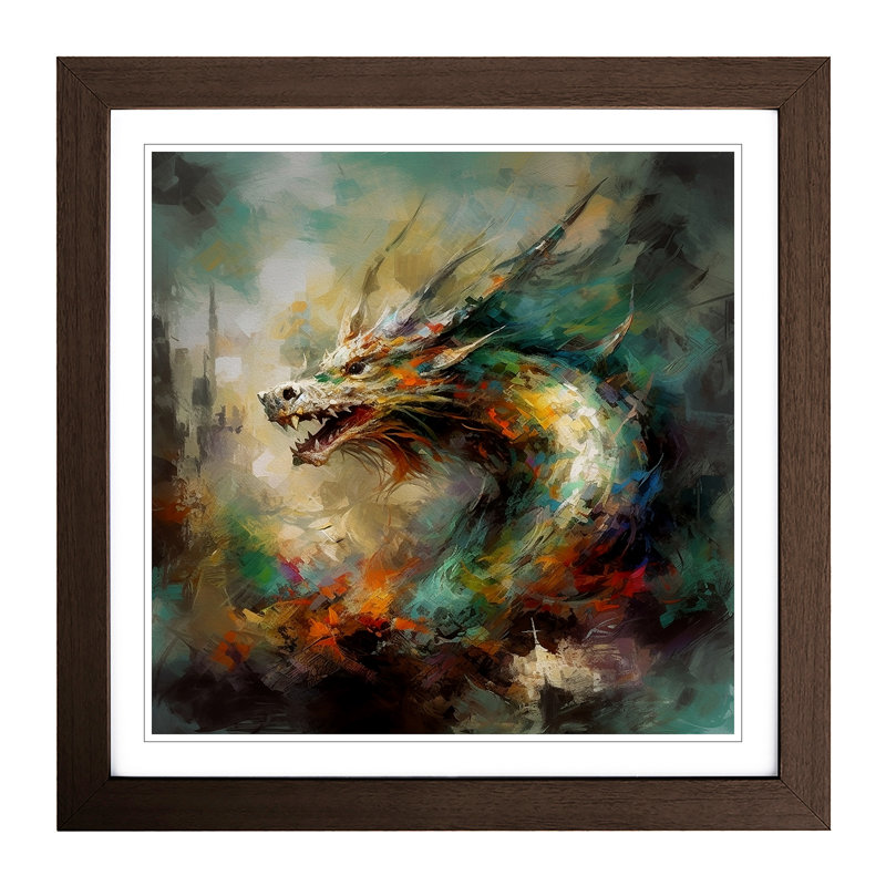 Single Picture Frame Print on Wood, Walnut