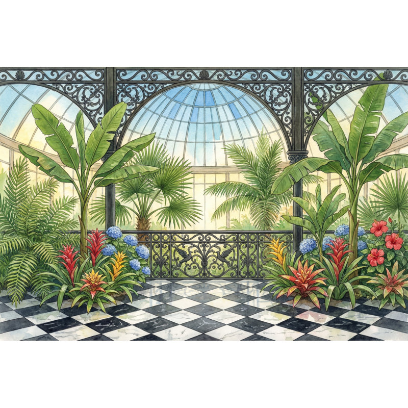 Décoration murale amovible Tropical Garden, 140 po x 108 po, Textured Non-Pasted