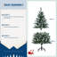 Arbre de Noël artificiel 4,5 pi, arbre de Noël avec décoration, base en métal facile à assembler pour la maison, le bureau, la fête, les fêtes, vert-1732486177