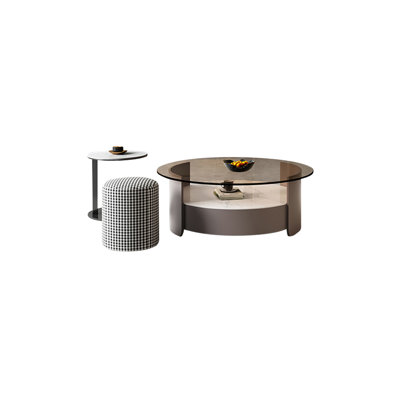 Modern Multi-function Round Coffee Table Set