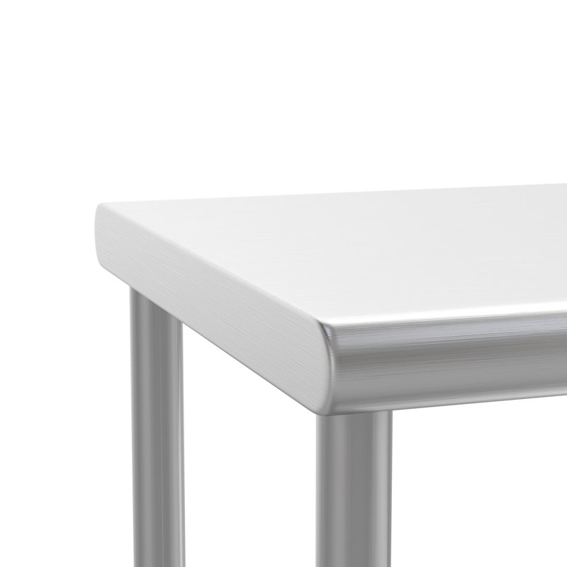 Double tablette de cuisine en acier inoxydable de qualité commerciale certifiée NSF, H 33,5 po x L 36 po x l 12 po