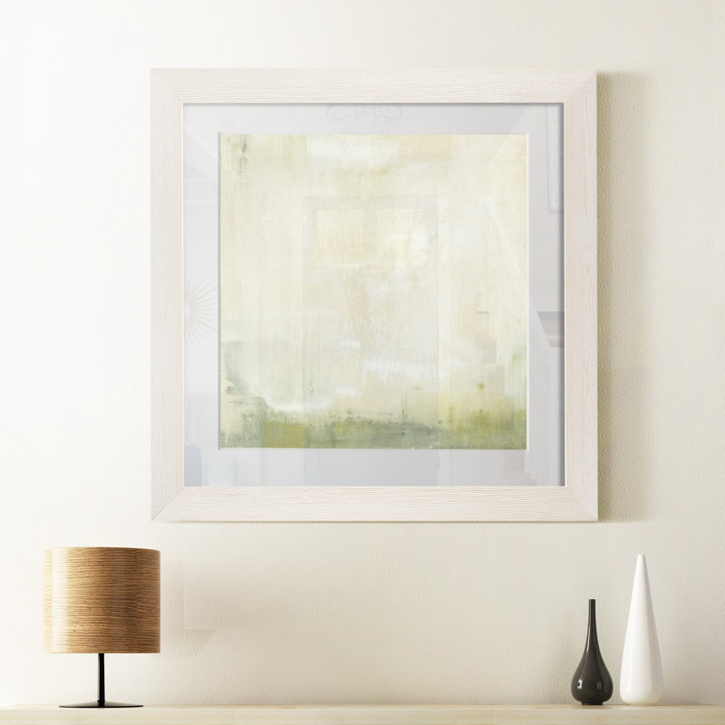 "Olive horizon I", impression sur papier, Cadre blanc, H 21 po x l 21 po x P 1 po