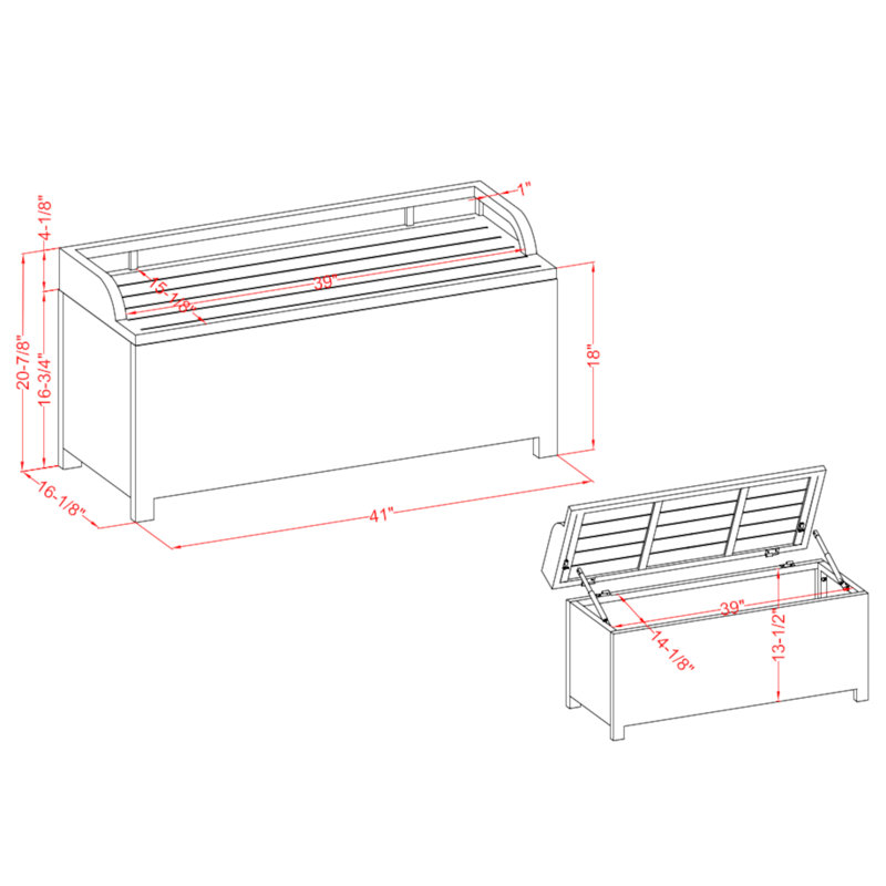 Banc de rangement en osier Angelah Tides, Jaune