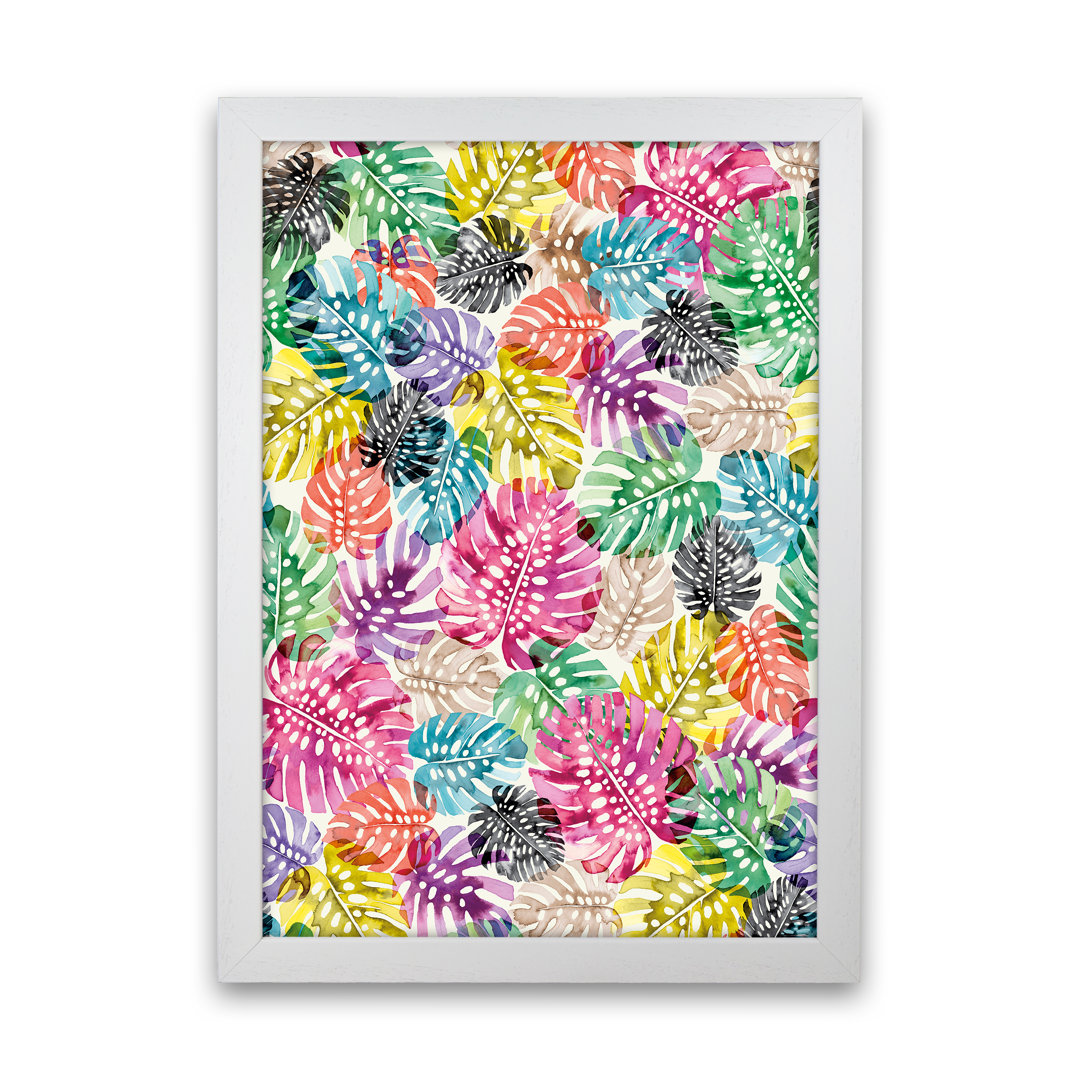 Tropical Monstera Leaves Multicolored - Print