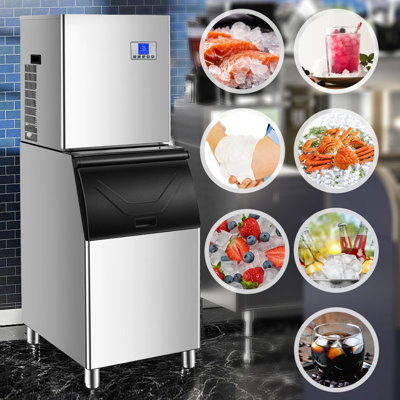 TECSPACE 344 Lb. Daily Production Cube Clear Ice Freestanding Ice Maker