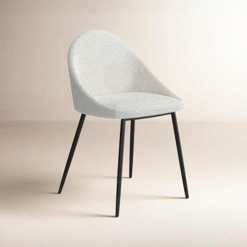 Holmes Boucle Dining Chair, White Boucle