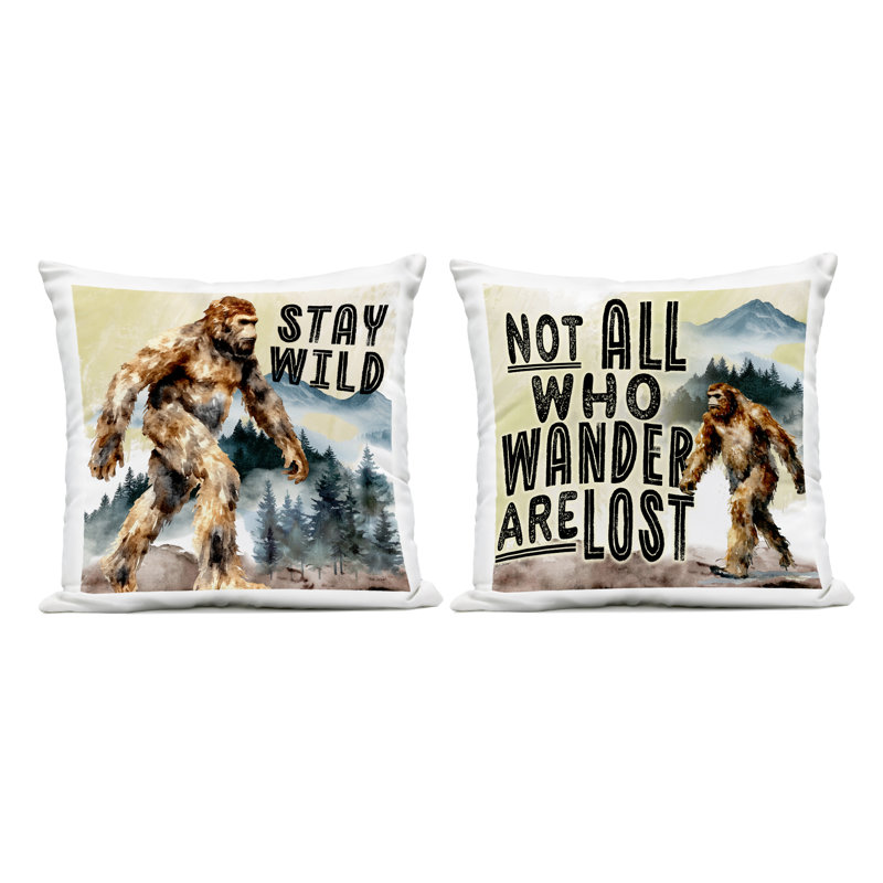 Coussin d'extérieur Wild Mythical Creature Quotes Design par Nicole DeCamp (ensemble de 2)