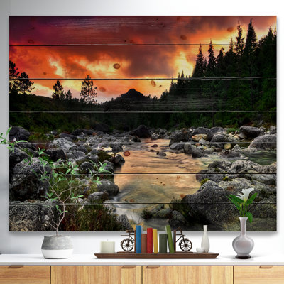 «Rocky Mountain River at Sunset», photographie
