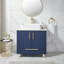 Ensemble de meuble-lavabo sur pied moderne bleu 30 po Lizzmore