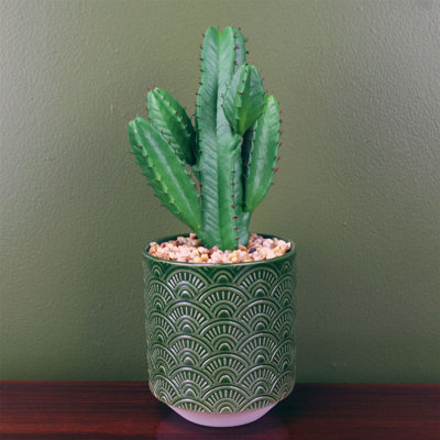 23cm Faux Plant in Ceramic Pot