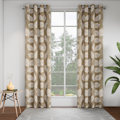 Leaf 52 x 84 Inch, Door Curtain - Pack of 2 Panels