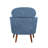 Arunjit Sherpa Fabric Accent Chair with Rubberwood Legs-1551377949