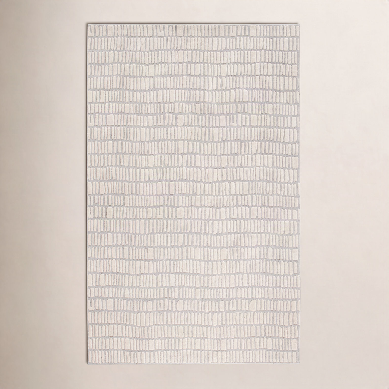 Roark Hand Tufted Wool Ivory Rug, Rectangle 3' x 5'