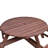 Currier Round Fir Outdoor Picnic Table With Umbrella Hole , 70.5'' in. W 70.5'' in. D