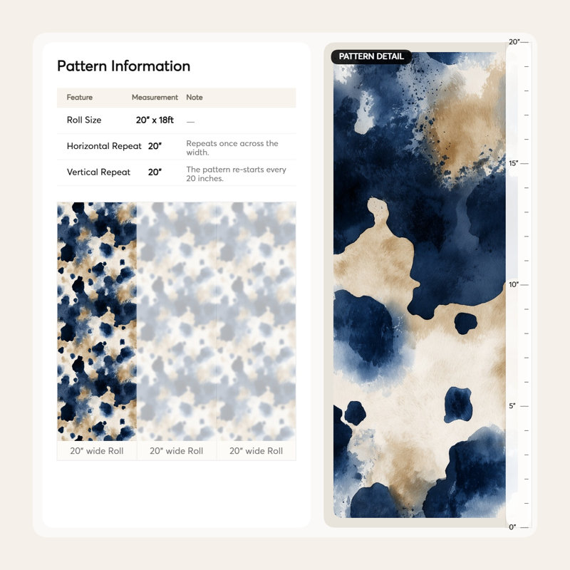 Papier peint abstrait, aquarelle, peinture murale bleue